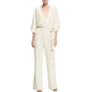 Halston wrap-front jumpsuit